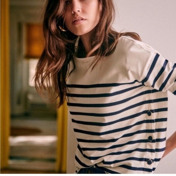 Sezane Noan Mariniere Size Large NWOT - Picture 2 of 7